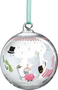 Muurla Moomin Festive Spirits Christmas tree bauble front & back decorated Ø 9 cm