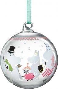 Muurla Moomins Festive Spirits Christmas tree bauble front & back decorated Ø 9 cm