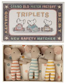 Maileg mouse height 9 cm set of 3 in box