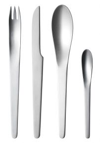 Georg Jensen Arne Jacobsen box 16 pcs each 4 dinner spoon / fork / knife / tea spoon mat