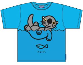Bo Bendixen Unisex kids T-Shirt turquoise sea otter