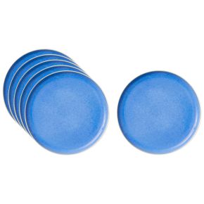 Studio Round North plate Ø 21 cm matt white, glossy coloured river 6 pcs