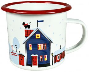 Muurla Moomin coffee time tray 33x33 cm peach, white, black
