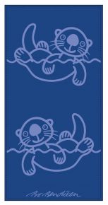 Bo Bendixen towel sea otter 50x100 cm blue