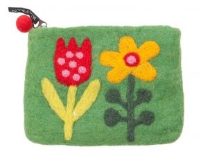 Klippan La Fleur green wallet