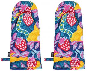 Vallila Jemma oven glove (eco-tex) blue, pink, red, yellow 2 pcs