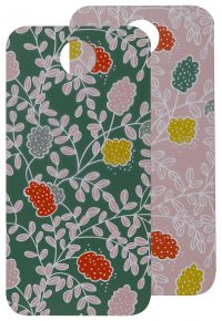 Bengt & Lotta Berries cutting board / serving board 20x40 cm green, pink, yellow, red