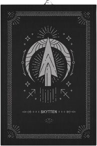 Ekeklund Zodiac Signs Sagittarius tea towel (eco-tex) 48x70 cm black, grey