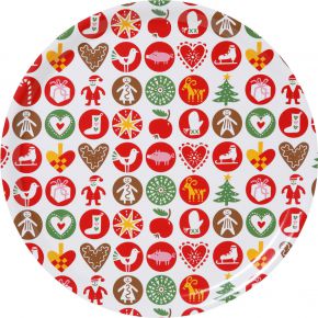 Bengt & Lotta Ornaments tray Ø 38 cm multicolored