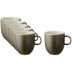 Studio Round North cup / mug 0.3 l with handle 0.33 l matt coloured moss 6 pcs