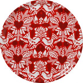 Bengt & Lotta Winter Bird Tray Ø 38 cm red, white