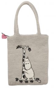 Klippan Moomin Tree Hug felted bag handmade 30x35 cm