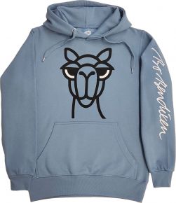 Bo Bendixen unisex hooded sweatshirt fleece (oeko-tex) printed camel blue gray