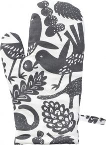 Klippan Peace oven glove (eco-tex) dark grey, white