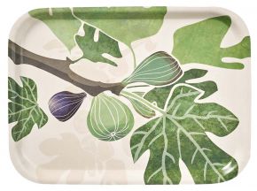 Klippan Figs tray 20x27 cm beige, green