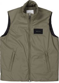 Makia Clothing Men lined vest water repellent olive Dome