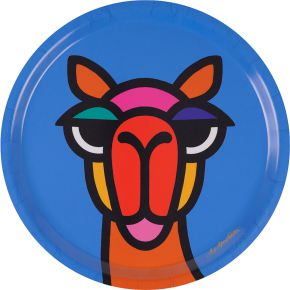 Bo Bendixen tray Ø 31 cm red, blue, multicolored Camel