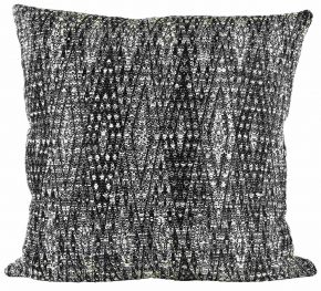 Villa Collection cushion with diamond look 45x45 cm black, white