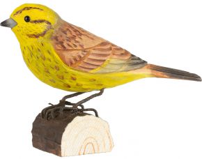 Wildlife Garden DecoBird yellow hammer hand carved