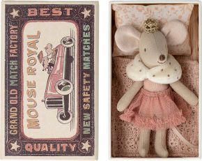 Maileg Mouse Princess Little Sister height 11 cm in matchbox