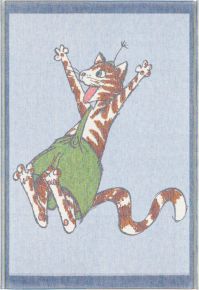 Ekelund Pettsson & Findus Spring baby cotton blanket (eco-tex) 72x105 cm blue, multicolored