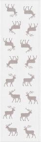 Ekelund Animals reindeer migration table runner (oeko-tex) 35x120 cm brown, white