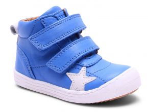 Bisgaard boy kids leather sneaker whith velcro sky blue / Jamie