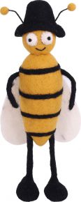 Gry & Sif Kids / Decoration bee boy felt height 27 cm yellow black