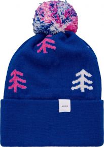 Makia Clothing Unisex bobble hat (merino wool) bright blue Backwoods