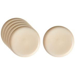 Studio Round North plate Ø 27 cm matt white, matt coloured sand 6 pcs