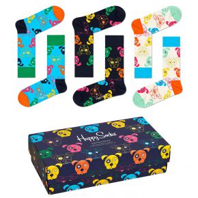 Happy Socks unisex socks mixed dog gift box 3 pcs