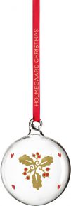Holmegaard Christmas 2022 Ann-Sofi Romme tree ornament  Christmas bauble clear, gold