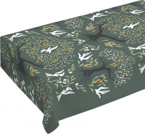 Finlayson Vapaus (freedom) table cloth (eco-tex) 145x250 cm green, white, ocher