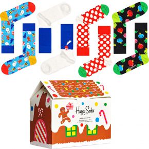 Happy Socks Unisex socks Holidays Time Gift Box 4 pcs