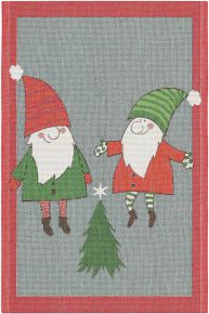 Ekelund Christmas & Winter Tomtenissar tea towel (oeko-tex) 40x60 cm multicolored, red