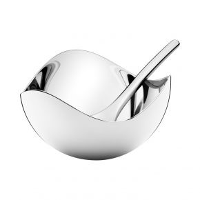 Georg Jensen Bloom salt bowl w. spoon