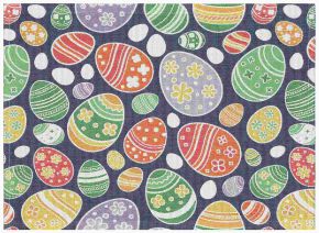 Ekelund Happy Easter placemat (eco-tex) 35x48 cm multicolored, black