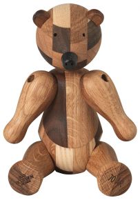 Kay Bojesen DK bear anniversary edition revised with mixed wood