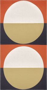Marimekko Viitta (beacon) tablecloth 150x280 cm dark blue, off white, red, sand