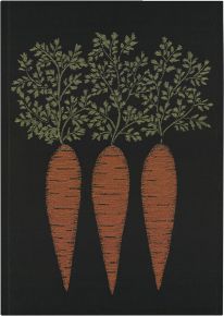 Ekelund Summer carrot tea towel (oeko-tex) black, orange