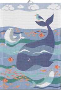 Ekeklund Maritime Whale tea towel (oeko-tex) 35x50 cm multicolored