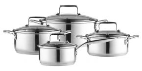 Morsø 79Nord cookware with glass lid set of 4 - 1,3 l / 1,7 l / 2,4 l / 4,0 l