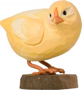 Wildlife Garden Decobird curious chick hand carved