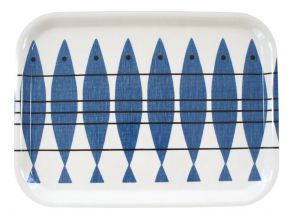 Almedahls Sill tray 20x27 cm blue, white