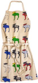 Nordiska Ingela J. Moose beige multicolor apron
