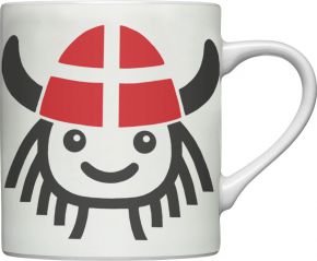 Bo Bendixen cup / mug Viking boy 0.3 l black, red, cream