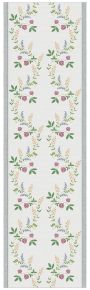 Ekelund Summer flowers table runner (eco-tex) 35x120 cm white, multicolored