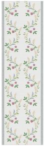 Ekelund Summer flowers table runner (oeko-tex) 35x120 cm white, multicolored