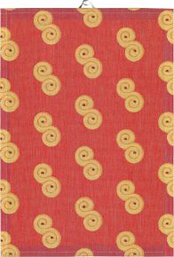 Ekeklund Christmas & Winter Lucia Rolls tea towel (eco-tex) 35x50 cm red, yellow