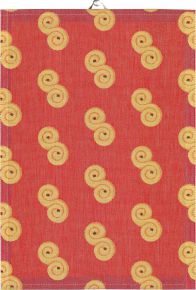 Ekeklund Christmas & Winter Lucia Rolls tea towel (oeko-tex) 35x50 cm red, yellow